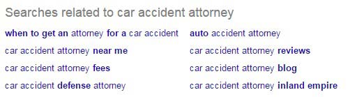 car accident related searches